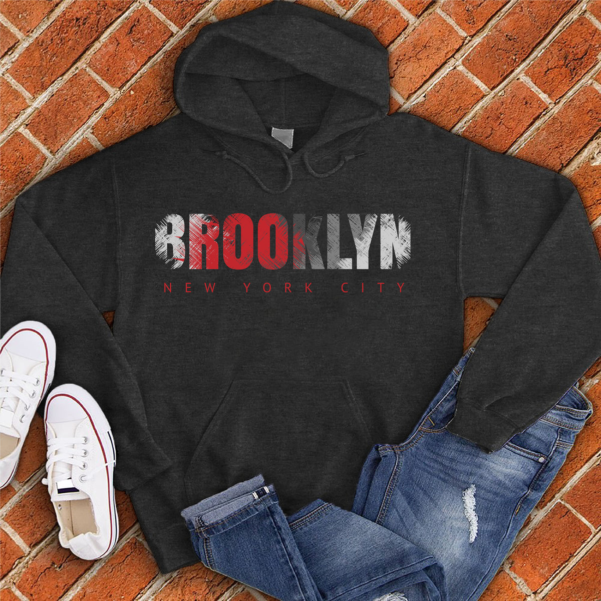 Brooklyn Cross Hatch Hoodie City Tees