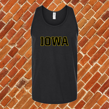 Load image into Gallery viewer, Yellow And Black Iowa Unisex Tank Top
