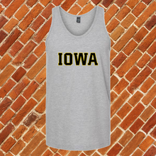 Load image into Gallery viewer, Yellow And Black Iowa Unisex Tank Top
