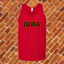 Load image into Gallery viewer, Yellow And Black Iowa Unisex Tank Top
