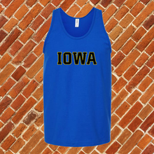 Load image into Gallery viewer, Yellow And Black Iowa Unisex Tank Top
