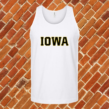 Load image into Gallery viewer, Yellow And Black Iowa Unisex Tank Top
