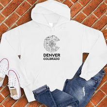 Load image into Gallery viewer, Denver Colorado Flag Map Hoodie
