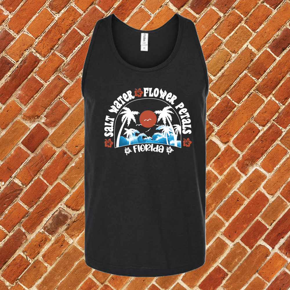 Salt Water Flower Petals Florida Unisex Tank Top