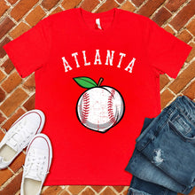 Load image into Gallery viewer, Atlanta Peach Lace Baseball Tee
