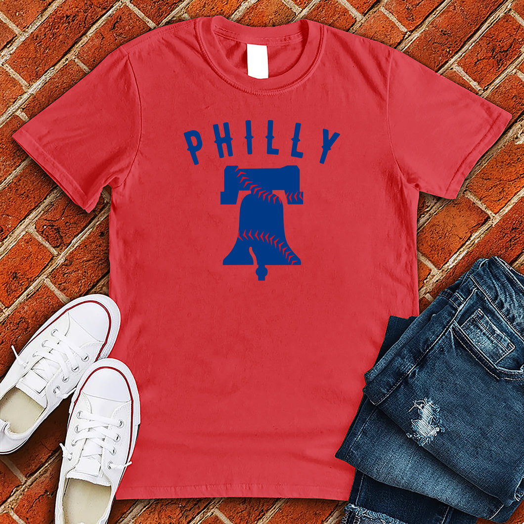 Blue Liberty Bell Baseball Tee