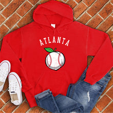 Load image into Gallery viewer, Atlanta White Peach Baseball Hoodie
