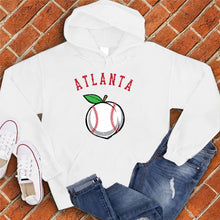 Load image into Gallery viewer, Atlanta White Peach Baseball Hoodie
