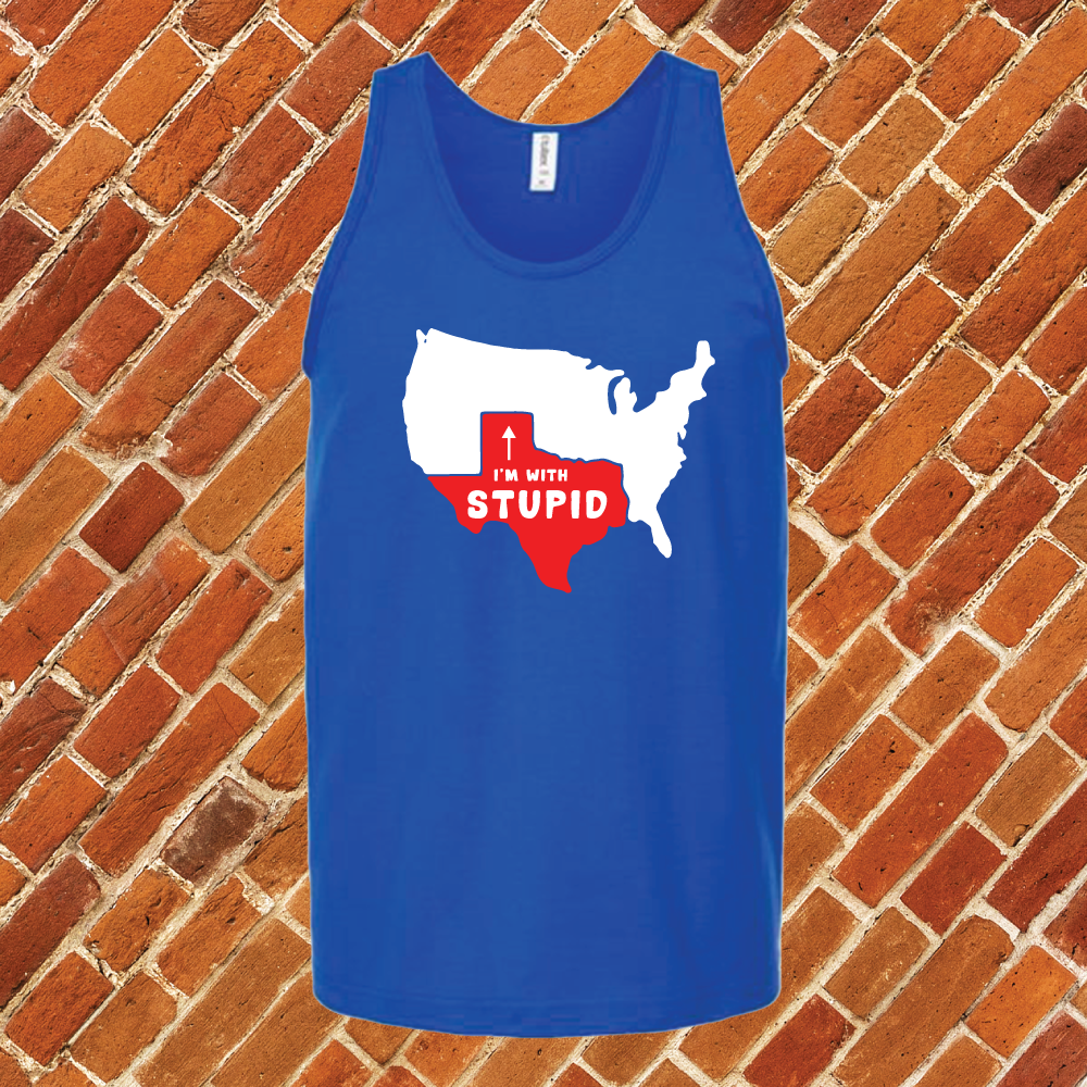 Texas I'm With Stupid Unisex Tank Top