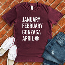 Load image into Gallery viewer, January February GONZAGA April Tee
