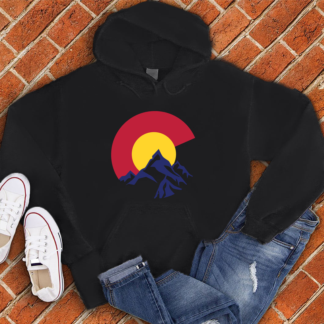 Colorado Flag in Mountains Hoodie
