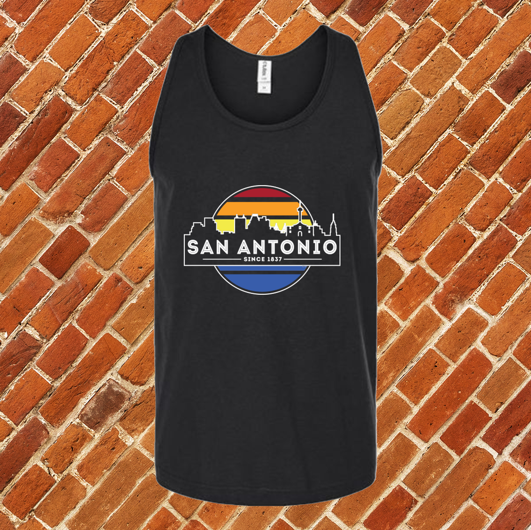 San Antonio City Line Colors Unisex Tank Top