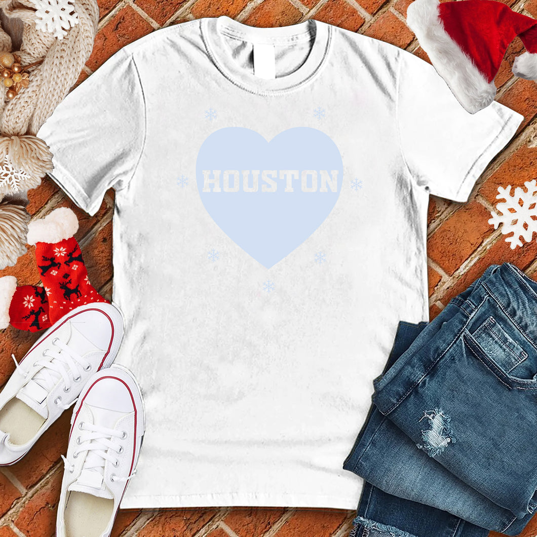 Houston Snowflake Heart Tee