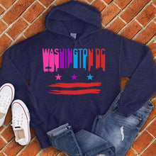 Load image into Gallery viewer, Washington DC Flag Skyline Hoodie
