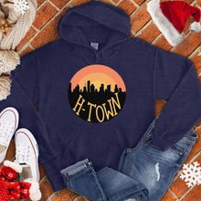 Load image into Gallery viewer, H-Town Round Sunset Christmas Hoodie
