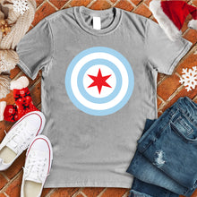 Load image into Gallery viewer, Chicago Round Flag Tee
